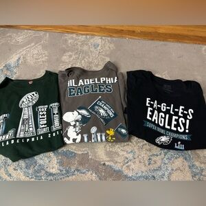 Philadelphia Eagles Lot of 3 Super Bowl Champions T-Shirt 3XL